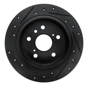 Lexus ES300 Brake Rotor (1) - Rear Right - R1 Concepts - Drilled & Slotted - Black - `02-`08 Lexus ES300 Brake Rotor (1) - Rear Right - R1 Concepts - Drilled & Slotted - Black - `02-`08